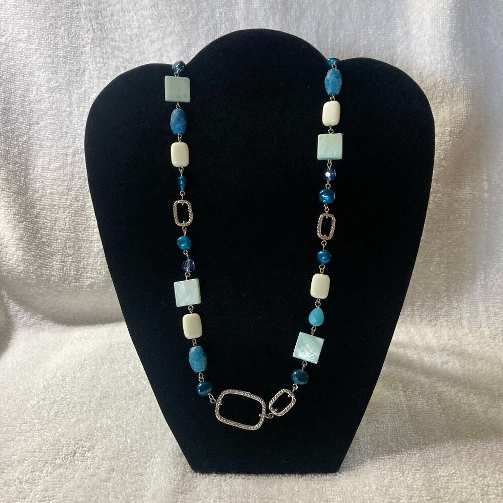 Brand New Lia Sophia Vista Blue Necklace with Box